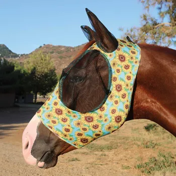 Koňská maska proti hmyzu Maska proti mouchám Professional's Choice S slunečnice