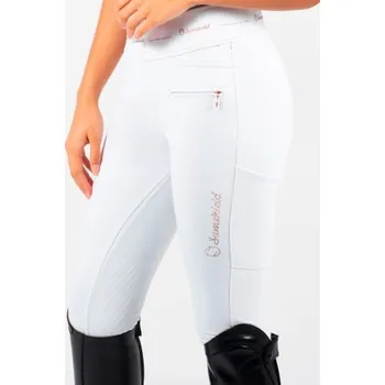 Jezdecké kalhoty Rajtky Samshield Alpha full grip 40(FR38) bílá/rosegold