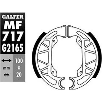 Brzdová čelist GALFER brzdové čelisti - pakny zadní PIAGGIO FLY 100/125 05-, FREE 100 02-, typHOON 50/80/125 96-10, typHOON-X 50 99-10 (GALFER brzdové čelisti - pakny zadní PIAGGIO FLY 100/125 05-, FREE 100 02-, typHOON 50/80/125 96-10, typHOON-X 50 99-10)