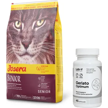 Volný čas JOSERA Carismo Senior 10kg + LAB-V Geriato Optimum – Podpora zdraví seniorů pro psy a kočky 45 kapslí