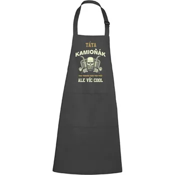 Kuchyňská zástěra DOBRÝ TRIKO Zástěra s potiskem Táta kamioňák Barva: Antracitová
