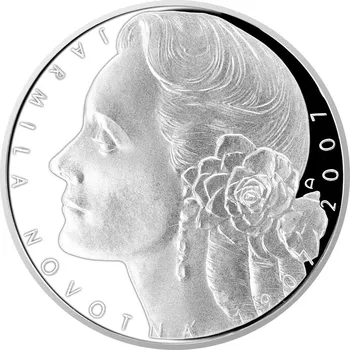 Stříbrná mince 200 Kč Jarmila Novotná 100. výročí narození 2007 proof