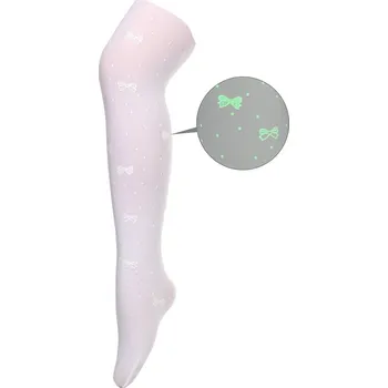 SVÍTÍCÍ PUNČOCHÁČE S BÍLÝMI MAŠLEMI bílá L