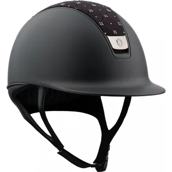 Helma na motorku Přilba Samshield V2 shadowmatt black/royal flower M černá