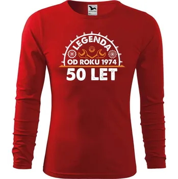Pánské tričko DOBRÝ TRIKO Pánské bavlněné triko Legenda 50 let Velikost: L, Barva: Červená