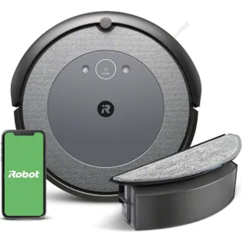 Robotický vysavač iRobot Roomba Combo i5 (i5172) Vysavač a mop robot, schopný WiFi, inteligentní navigace, 2 gumové kartáče 5060944996826