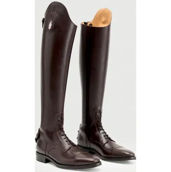 Moto obuv Boty vysoké kožené Secchiari 100W hnědé 36 H4 M hnědá