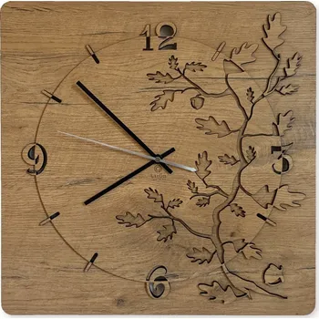 Hodiny Li-Go "Dub" Dřevěné hodiny 40x40cm provedení povrchu: jedle
