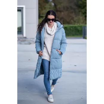 Dámská bunda Zimní bunda delší Fly 2312 Itálie barva: modrá světlá, velikost: M