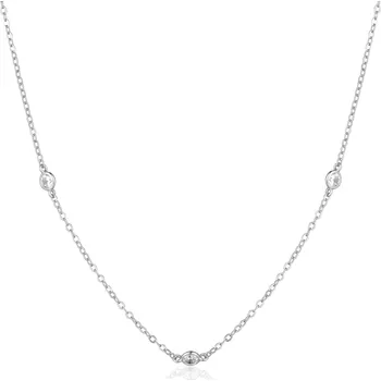 Náhrdelník JVD Slušivý stříbrný náhrdelník se zirkony SVLN0558XK5BI45 + 2 měsíce na vrácení zboží