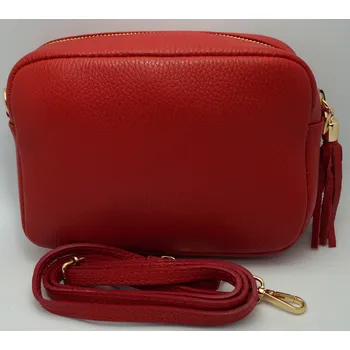 Vere Pelle Kožená kabelka Lady Josefina červená Barva: Červená