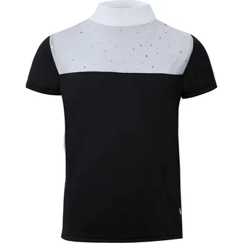 Triko Horze dívčí Kaya s glitry 122/128 černá