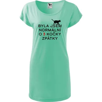 Dámské tričko DOBRÝ TRIKO Dámské tričko/šaty Byla jsem normální Velikost: XS, Barva: Mátová