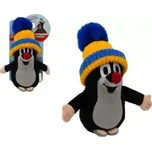 Krtek s kulichem modro žlutým 15 cm