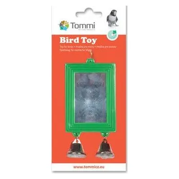 Hračka pro ptáka Hračka pro exoty Zrcátko se 2 zvonečky 12cm
