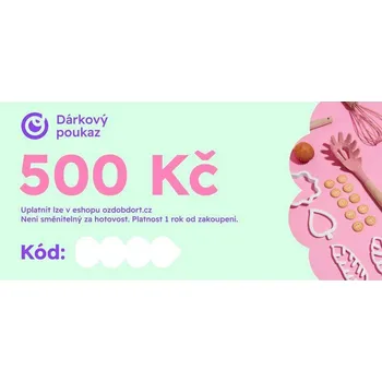 Jedlá dekorace na dort Dárkový poukaz v hodnotě 500Kč do našeho e-shopu Apolo77