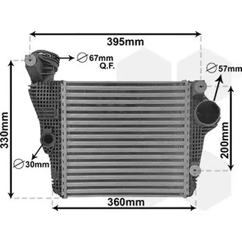 Chladič motoru intercooler 3.0S, 3.0 GTS [279*285*62] l