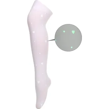 SVÍTÍCÍ PUNČOCHÁČE BÍLÉ SRDCE bílá L