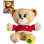 PLYŠ Medvěd Tedík 30cm CZ česky mluvící naučný na baterie říkanky Zvuk