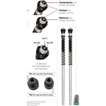 Matris Dampers Itálie BMW F 650GS (K72) 08/12 Náboje předních vidlic ''fork cartridge kit'' F20K