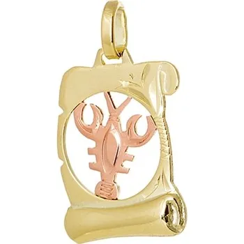 Přívěsek Přívěšek ze žlutého a červeného zlata znamení rak ZZ0846RAKF + dárek zdarma
