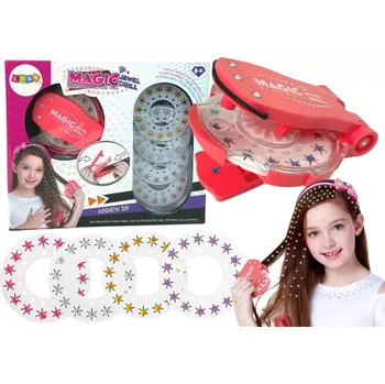 kreativní sada Sada šperků a ozdob do vlasů s aplikátorem a diamantky