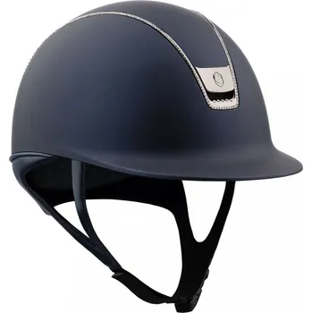 Helma na motorku Přilba Samshield V2 shadowmatt modrá 300swarovski M modrá