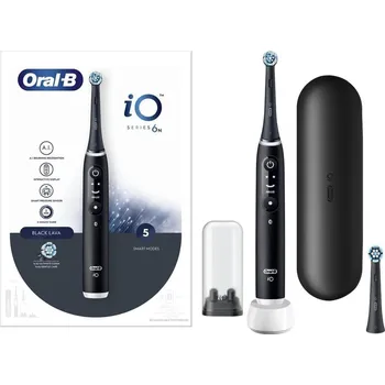 Elektrický zubní kartáček Elektrický zubní kartáček Oral-B iO 6N Black s připojením Bluetooth, 2 kartáčky, 1 cestovní pouzdro 4210201445135