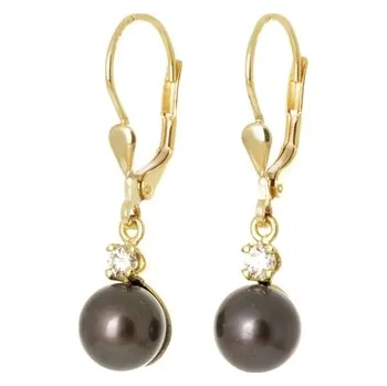 Náušnice Zlatnictví Noemi BN0033F Černá