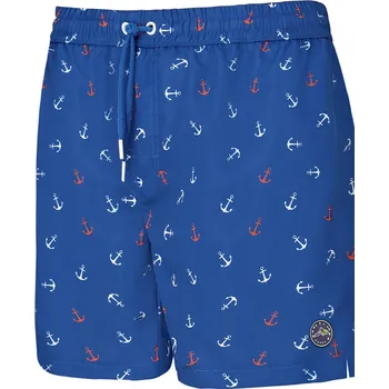 Pánské plavky PÁNSKÉ PLAVECKÉ ŠORTKY HAPPY SHORTS - SM29 LONG Námořnictvo S