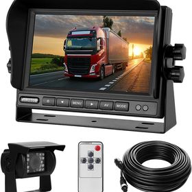 Obrázek k inzerátu: Set zadní kamery s 7" LCD monitorem a 170° širokým úhlem zpětné kamery, 18IR noční vidění