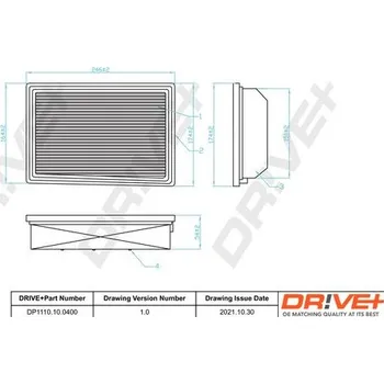 Vzduchový filtr Vzduchový filtr DRIVE+ DP1110.10.0400