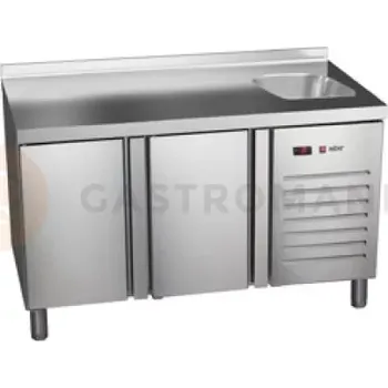 Chladicí stůl 700 mm s dřezem GN 1/1 1342x700x850 mm | ASBER, ETP-7-135-20 HC S SB40 Essenzial Line