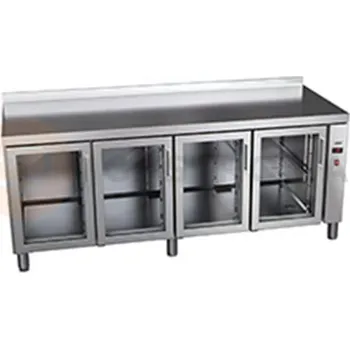Chladicí stůl se skleněnými dveřmi 600 mm bez agregátu 2242x600x850 mm | ASBER, ETP-6-222-40 R HC SB40 GD Essenzial Line