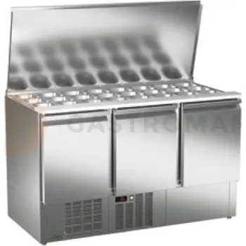 Salátový stůl s polyethylenovou deskou 1358x700x861 mm | ASBER, ETS-140