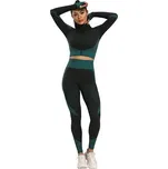 Yoga Sense fitness set dámský zelená tm. velikost oblečení L