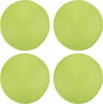 Prostírání kulaté světle zelené, sada 4 ks