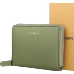 Značková malá kožená celozipová peněženka Gianni Conti no. 315 zelená