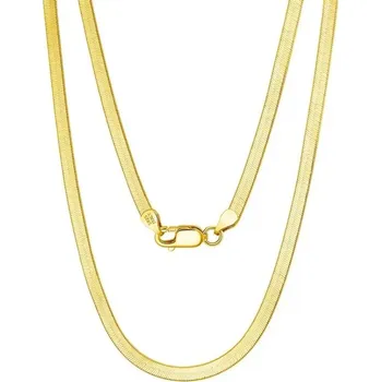 Řetízek Majya Stříbrný řetízek ALVARO 45 cm | šířka 3 mm pozlacený Ag/; ≤5,79 g 11192