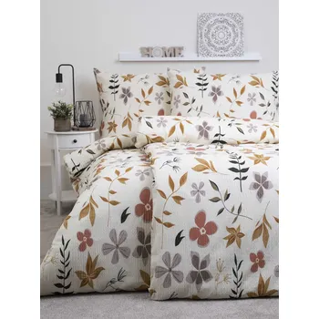 Povlečení MKLuzkoviny.cz Adéla fialové 140 x 200, 70 x 90 cm zip