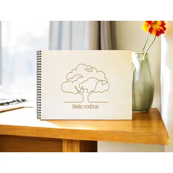 Fotoalbum Rodinné fotoalbum strom dřevěné Počet listů: 20