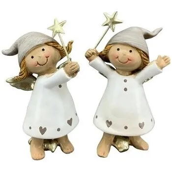 Vánoční dekorace Dekorace - adělíček s hůlkou