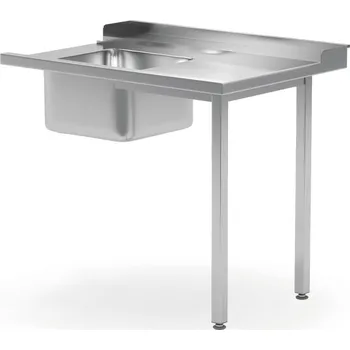 Nerezový dřez Nakládací stůl s dřezem pro myčku nádobí, HENDI, pravá strana, 1200x700x(H)850mm