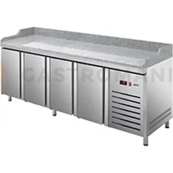 Chlazený stůl na pizzu 800 mm CZ 400x600 mm 2542x800x850 mm | ASBER, ETP-8-250-40 HC GR