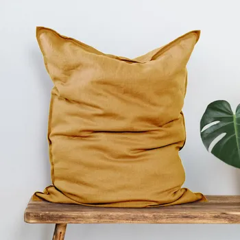 Povlak na dekorativní polštářek TULULUM Lněný povlak na polštář COMFORT CARAMEL Rozměr polštáře: 40 x 40 cm