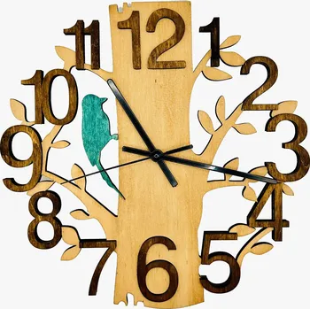 Hodiny Nástěnné hodiny strom Barva: Modrá