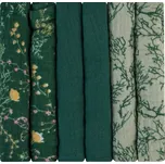 KikkaBoo Pleny mušelínové 30x30 cm 6ks Secret Garden Green