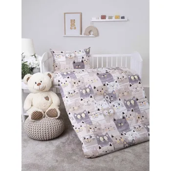 Povlečení Bavlněné povlečení Renforcé do postýlky - Kočičí invaze L02