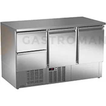 Salátový stůl s masivní deskou 1358x700x850 mm | ASBER, ETS-140-22 NS