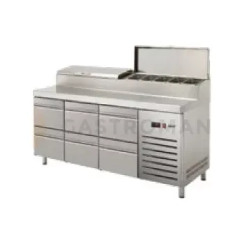 Kombinovaný pizza stůl 700 mm GN 1/1 1792x700x1050 mm | ASBER, ETPZ-180-06 HC 90NS